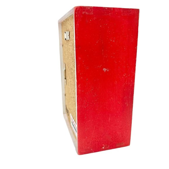 Handcrafted Shadow Box 7.5 x 5.5 x 3 Red Teddy Bear Christmas - Picture 3 of 7